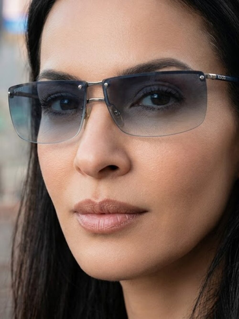 Gucci Rimless Sunglasses with Gradient Lenses